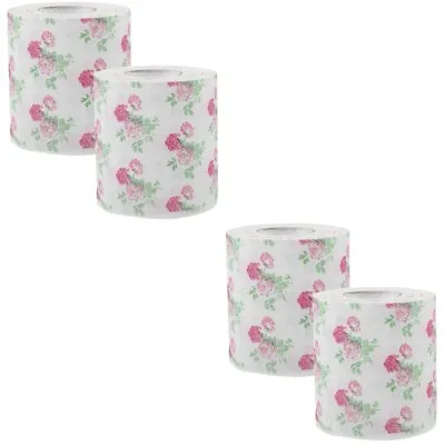  4 Rolls Colored Toilet Paper Home Decorations Soft Printing • £19.25