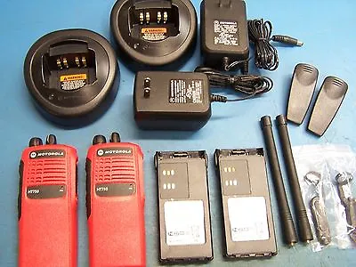 2  Motorola HT750 VHF 136-174MHz 16 Channel Mint Tested • $499.90