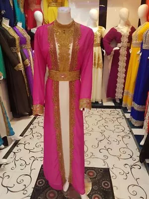 Women Dress Abaya Dubai Moroccan Kaftan Beach Caftan Farasha Handwork Party K180 • $79