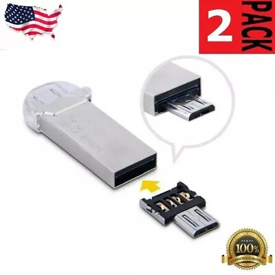 2pcs Micro USB Male To USB Female OTG Adapter Converter For Android Tablet Phone • $2.94