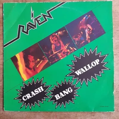 RAVEN 'CRASH BANG WALLOP' 4 TRACK 12 INCH 45rpm SINGLE PURPLE VINYL EX/VG • £9.99