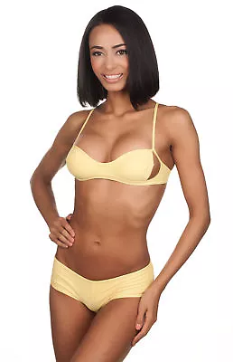 $19.99 • Buy Rosa Cha Wirefree Bandeau Halter Cut Out Low Rise Bikini Swim Set 6661