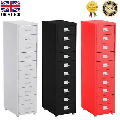 Chest Drawer Filing Cabinet Garage Office Metal Steel Storage Draw Unit 5/6/8/10 • £45.95