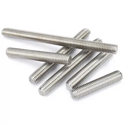 £12.55 • Buy M6/8/10/12/14/16/18/20 Fine Threaded Rod Full Thread Stud Bar Bolts A2 Stainless
