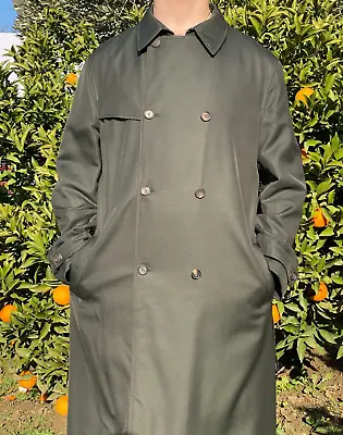 Bally Luxury Double Breasteted Trench Coat Long Jacket Size 46 56 XL 2XL Belted • $159