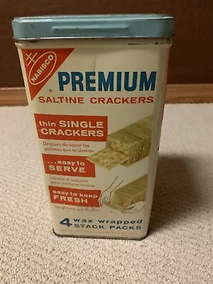 Vintage Nabisco Premium Saltine Cracker Tin Canister English & Spanish • $5