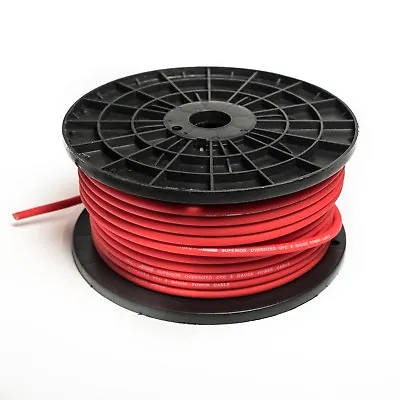 5 Metres Ofc 8 Gauge Red Power Cable Oxygen Free Copper 8 Awg Inc Ferrules • £18.99