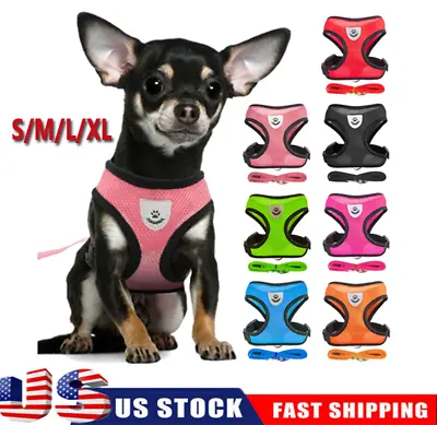 Cat Dog Pet Harness Adjustable Control Vest Dogs Reflective S M L XL Leash • $5.33