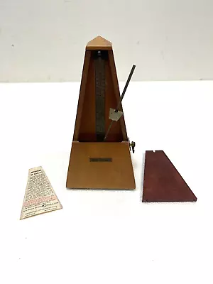Vintage Seth Thomas Metronome De Maelzel Wood Music Timer #10 Wind Up Working • $49.99
