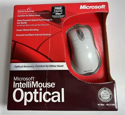 Microsoft IntelliMouse Optical PC MC PS/2 USB D58-00026 SEALED!!! • $139.99