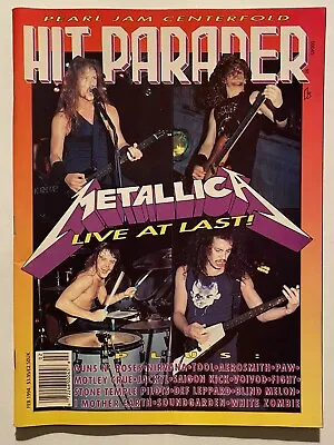 Hit Parader Magazine February 1994 Metallica Nirvana Tool Pearl Jam Poster • $15