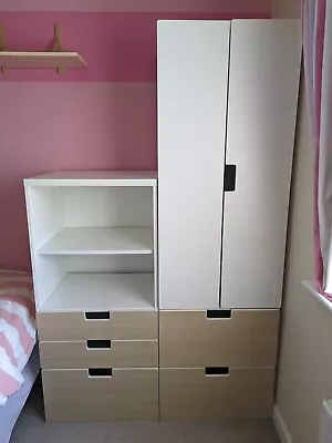 IKEA Stuva Childrens Kids'  Wardrobe & Storage: With Rail 2 Shelves & 6 Drawers • £70