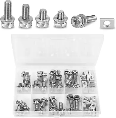 56 Pack Motorcycle Battery Terminal Nuts And Bolt Kit M6 X 10 Mm 12 Mm 16 Mm 20  • $17.97