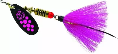 Mepps BF3T PK Black Fury In-Line Spinner 1/4 Oz Dressed Treble Hook Pink Dot • $11.54