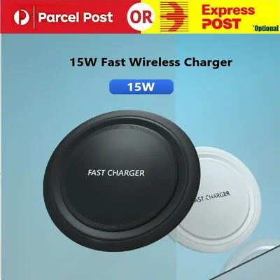 $6.99 • Buy 15W Qi Wireless Charger Charging Pad For IPhone 13 12 11 Pro Max Samsung S21 S20