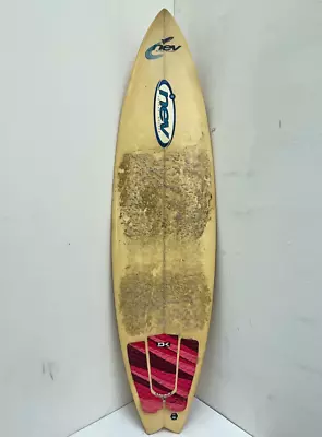 Vintage 90s NEV Future Shapes Surfboard - Handshaped - 6'4  - FCS • $180