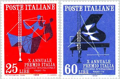 EBS Italy 1958 - Prize Of Italy - Premio D'Italia - Unificato 849-850 MNH** • $2