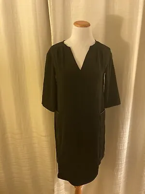 H&M Mama Maternity Black Tunic Pockets 3/4 Sleeve Dress XS EUC • $1.99