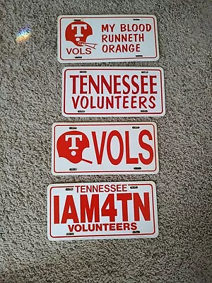 Vintage Tennessee Vols Volunteers License Plate Car Tags Football Lot Of 4 • $60