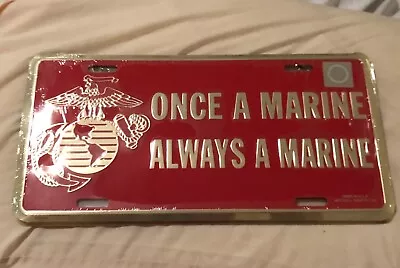 United States Marine Corps U.S.M.C. License Plate Once A Marine Always A Marine • $5