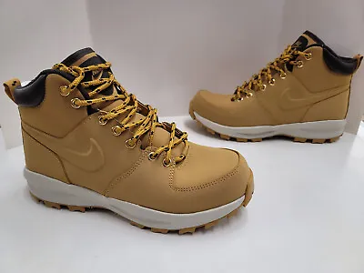 New In Box MENS Nike MANOA Leather Boots Wheat Haystack Velvet Brown 454350 700 • $69.99