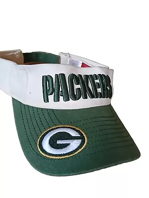 Green Bay Packers Visor Spell Out Logo Reebok Strap Back Cap Hat Raised Letters • $19.55