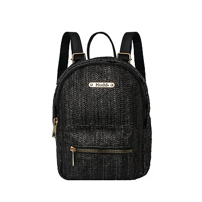 Mudd Black Straw Backpack • $11.99