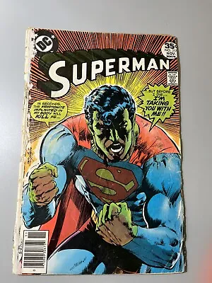 Superman #317 (1977) NEWSSTAND 🔑 Classic Cover Art Neal Adams ***LOW—GRADE*** • $5