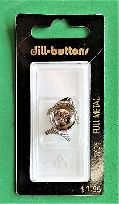 (1) Silver Fish Button Full Metal 3/4  (20mm) Dill-Buttons Of America #1706 New • $2.56