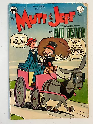 Mutt And Jeff #64 (1953) DC Comics Golden Age Cartoon Good • $10