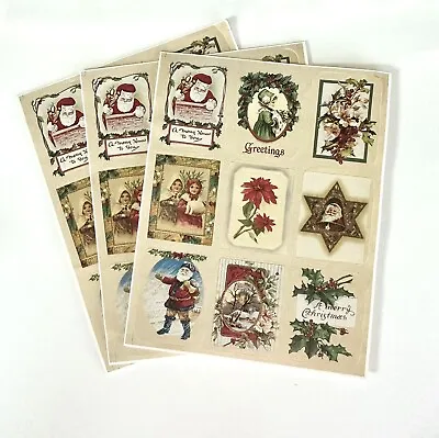 NEW Vintage Eureka Christmas Stickers - 3 Sheets • $8.99