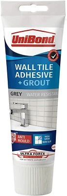 £8.15 • Buy UniBond 2643637 Ultraforce Wall Tile Adhesive And Grout, Grey 300g