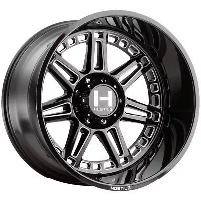 Hostile H124 Lunatic 22x12 6x5.5  -44mm Black/Milled Wheel Rim 22  Inch • $568