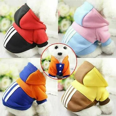 £4.59 • Buy Pet Puppy Dog Hoodie Sweater Jumper Coat Warm Dogs Clothes Apparel Costume