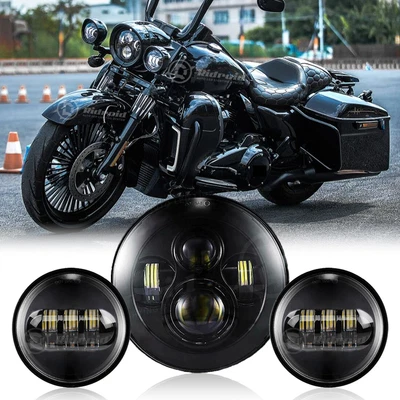 $53.99 • Buy For Yamaha Road Star Roadliner 7  LED Headlight + 4.5  Fog Lights Passing Lamps
