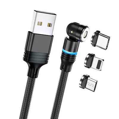 Magnetic 540 Fast Charging Data Cable Cord Charger For Type-C Micro USB IPhone • $9.11