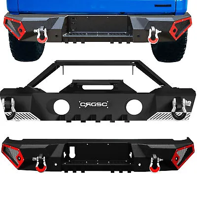 $585 • Buy Offroad Front/Rear Bumper For 2020-2023 Jeep Gladiator JT W/ Winch Plate D-Rings