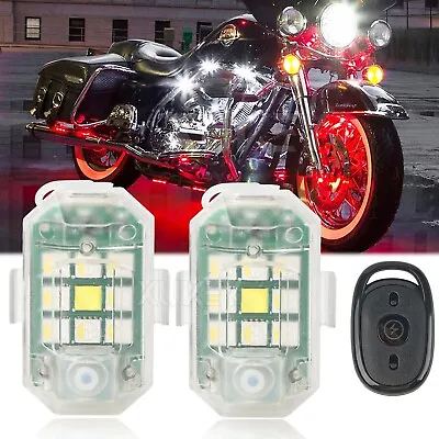 Wireless Strobe Light With Remote Control Warning USB Flashing Motorcycle Drone • $20.99