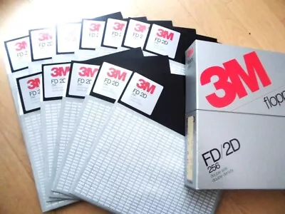 3M 8 Inch Floppy Disk FD/2D 256 Double Density Lot Of 10 Disks New • $85.99