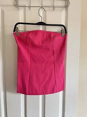 Missguided Hot Pink Sleeveless/ Backless Top Size 6  • £5.50