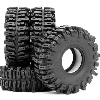 4x RC 1.0 Mud Slingers Tires 64 *25mm For RC Crawler 1/24 SCX24 FCX24 1/18 TRX4M • $19.97