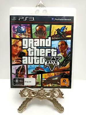PS3 PlayStation - Grand Theft Auto V GTA 5 + Manual - Pal - Free Post - Action • $12.95