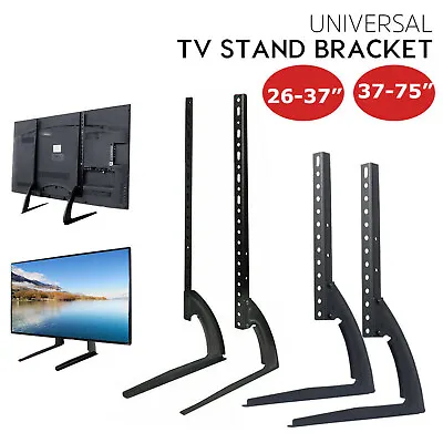 Universal Top TV Table Stand Leg Mount LED LCD Flat Screen 26-75 Inch TV Bracket • £12.95