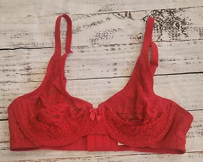 Wacoal 34C Halo Lace Molded Underwire Bra 851205 Red 34C • $24.20