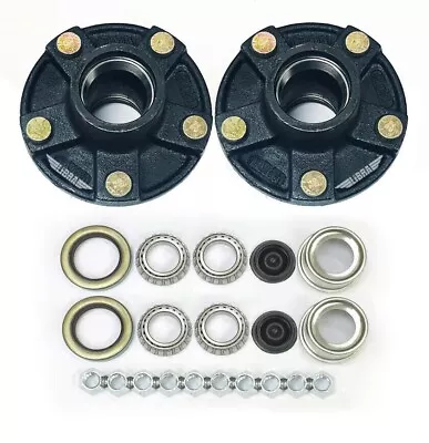 LIBRA 5 On 4.5 Trailer Idler Hub Kits 5 Lugs 5x4.5 2000 Lb Axle 1-1/16  Bearings • $58.99