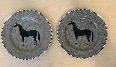 Brandon House By Warren Kimble Barnyard Animals Set Of 2 Horse Plates • $20