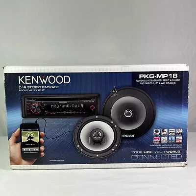 (NEW) Kenwood Car Stereo Package CD Player With 6 1/2  200W Speakers PKG-MP18 • $170.33