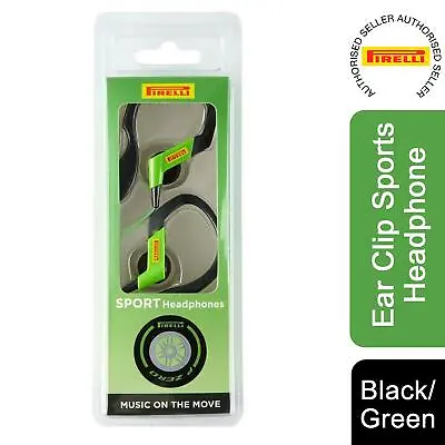 £6.17 • Buy Pirelli Ear Clip Sports Headphone Black / Green