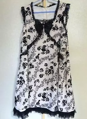 Metamorphose Lolita Jumper Dress Rose Rocky A-Line Floral Ribbon • $114.80