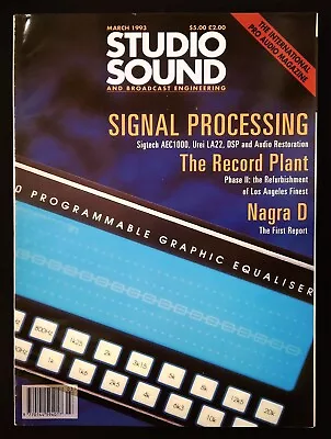 Studio Sound And Broadcast Engineering Magazine March 1993 Mbox1373 Nagra D • £8.90